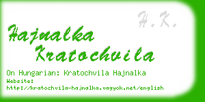 hajnalka kratochvila business card